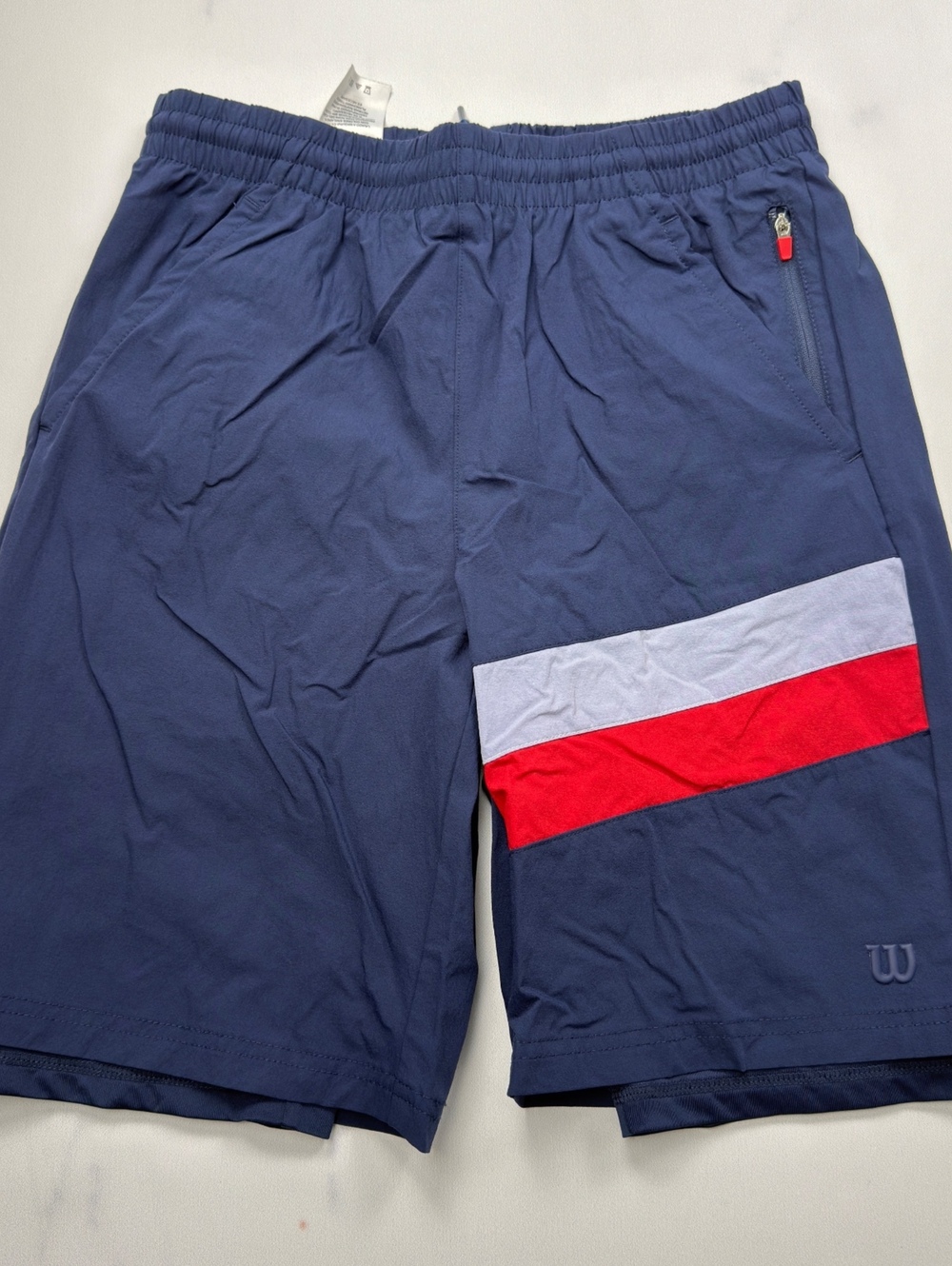 Wilson Athletic Shorts Colorblock Design Navy Blue - Kids XL